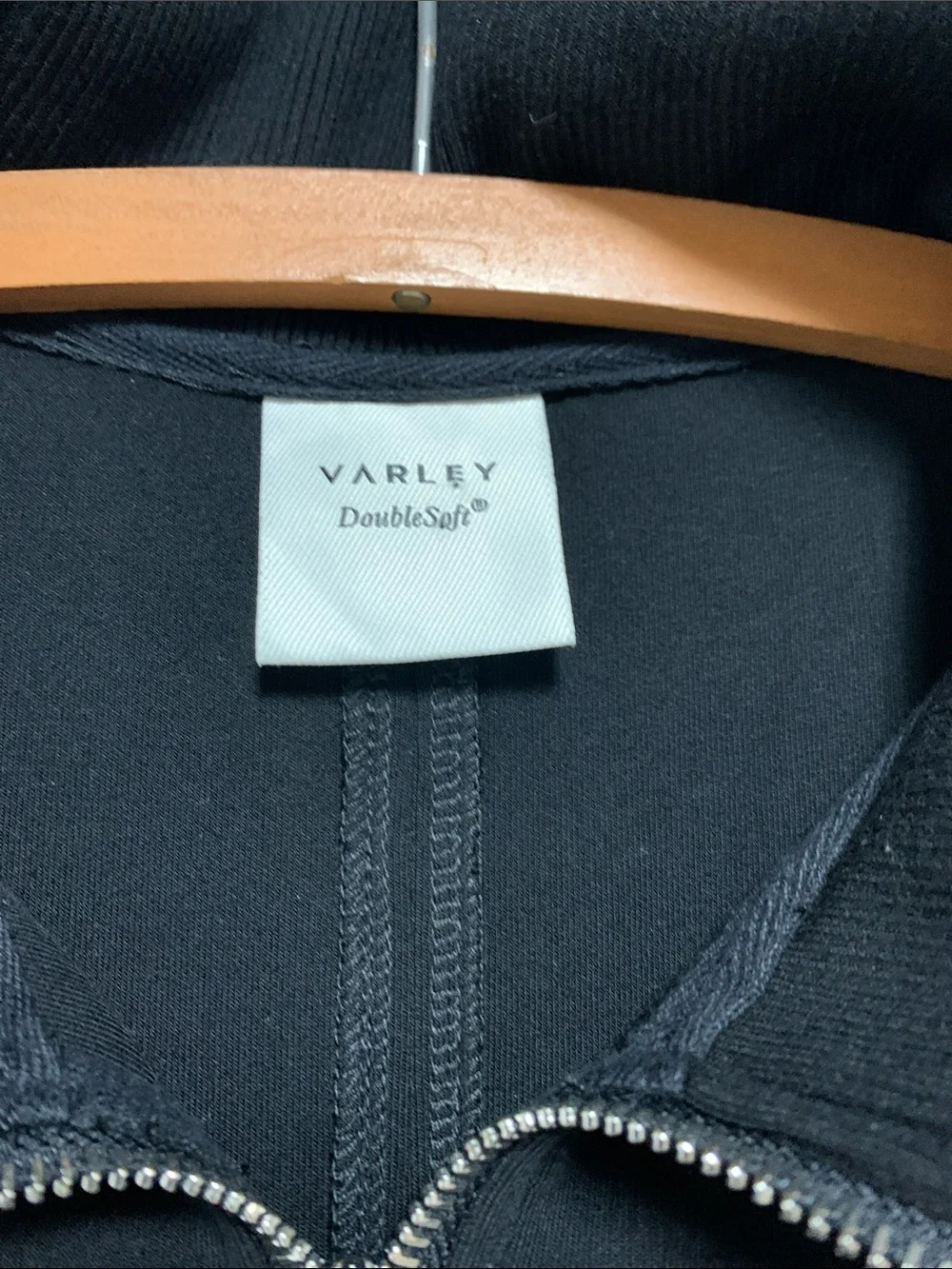 Varley Rebecca Dounle Soft Black Zip-Up Sleeveless Knit Dress Size S Looks New - Picture 4 of 9